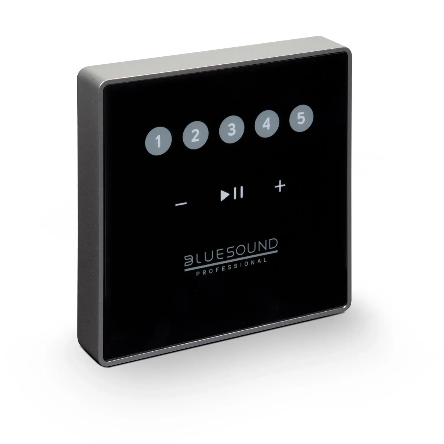 Bluesound-Professional-Wandbedienteil mit Zonentasten