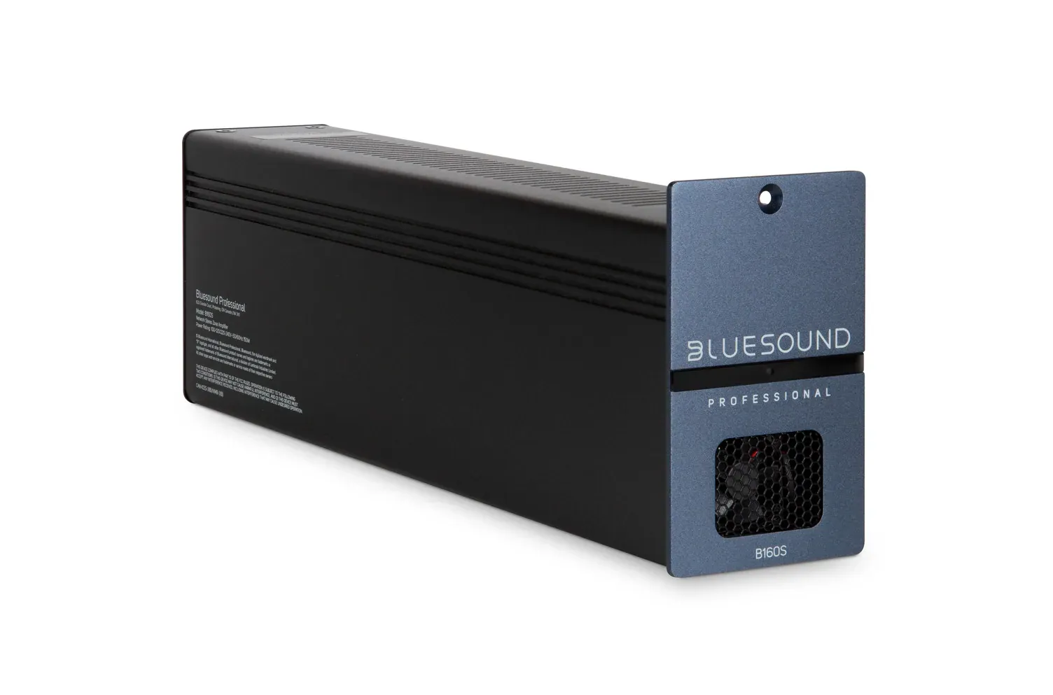 Bluesound-Professional-Gerät im schwarzen Gehäuse