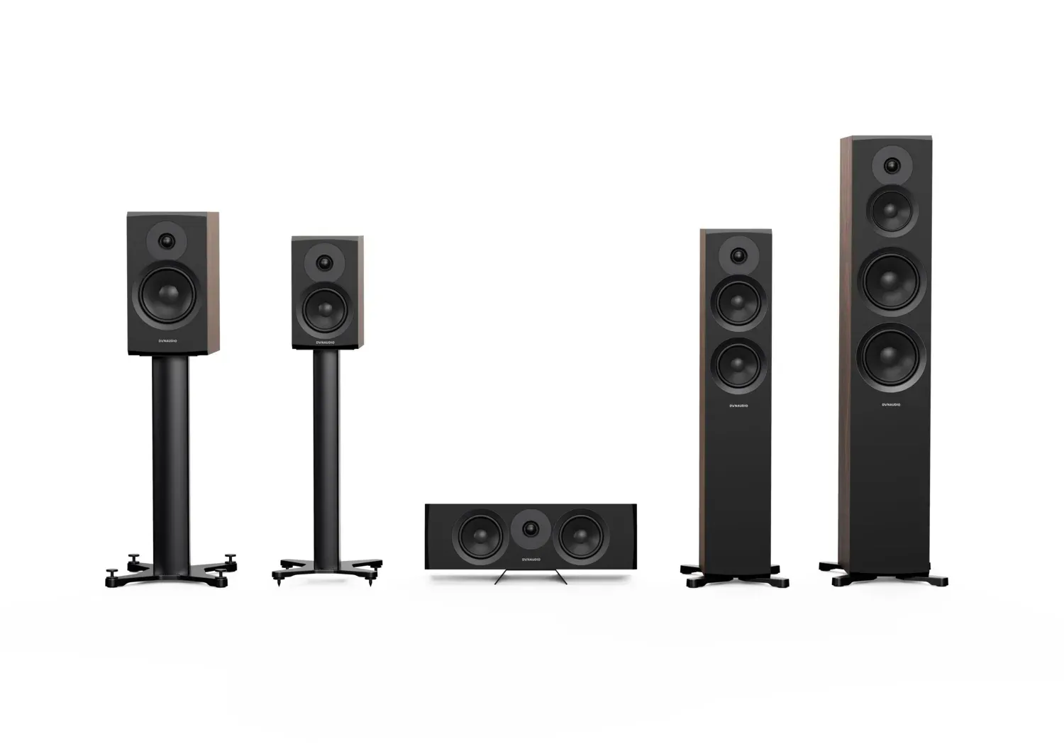Lautsprecherserie mit Regal-, Center- und Standlautsprechern